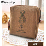 Weiyinxing Classic Women Man Canvas Coin Purse Zip Wallet Small Bag Case Pouch Holder Retro Money Bags Gift