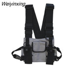Weiyinxing Hip Hop Tactical Canvas Chest Bags for Men Women Vest Satchel Pouch Reflection Shoulder Bag Oxford Cross Bags Bolsas