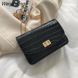 Weiyinxing Pattern Buckle Handbag New Fashion Texture Embossed Shoulder Bag Simple and Versatile Messenger Bags for Women 2023