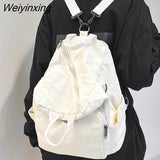 Weiyinxing Canvas Vintage Backpack Fashion Women Laptop Bags Brown Trendy Lady Small Backpack Girl Travel School Bag College Student