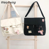 Weiyinxing Shoulder Bags for Women men Simple Large Capacity Messenger Crossbody Tote Shopper Bag Young Student Women's School bags