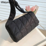 Weiyinxing Autumn Winter Women Shoulder Bag Fashion Plaid Ladies Handbags Designer Adjusted Strap Crossbody Bags
