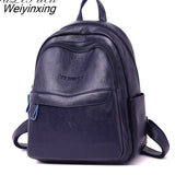 Weiyinxing Women Leather Backpack Designer Shoulder Bags for Women 2023 Back Pack School Bags for Teenage Girls Mochila Feminina