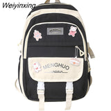 Weiyinxing Women Waterproof Kawaii Laptop Backpack Lady Badge Travel School Bag Girl Cute Harajuku College Backpack Fashion Female Book Bag