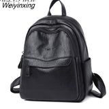Weiyinxing Women Leather Backpack Designer Shoulder Bags for Women 2023 Back Pack School Bags for Teenage Girls Mochila Feminina