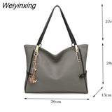 Weiyinxing IN Famous Designer Brand Women Bag Leather Women Tote Handbags Fashion Retro Shoulder Bags Luxury Ladies Hand Bags Purse