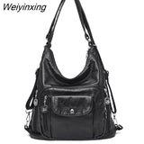 Weiyinxing Luxury Soft Leather Multifunction Women Bags Fashion Female Large Capacity Shoulder Bag High Quality Women Crossbody Handbag