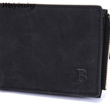 Weiyinxing Zipper Men Wallets Leather Wallet Money Bag Credit Card Holder Dollar Bill Wallet Clutch Purse for Boy Use Short Wallets