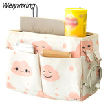 Weiyinxing Cosmetics Makeup Organizer Cotton Storage Bag With Pockets Hanging Organizer For Bathroom Remote Control Pouch Box