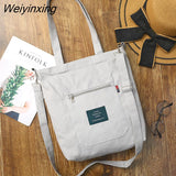 Weiyinxing All-match Women's Tote Shoulder Bag New Canvas Hit Color Crossbody Bags For Women 2023 Fashion Letter Zipper Handbags