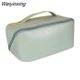 Weiyinxing Large Travel Cosmetic Bag For Women Leather Make Up Organizer Toiletry Kit Bags Female Makeup Accessories Pouch Case Storage
