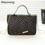 Weiyinxing Messenger Bag for Women Luxury Embroidery Handbags Female Cosmetic Bag Fashion Chain Ladies Crossbody Shoulder Bags