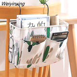 Weiyinxing Cosmetics Makeup Organizer Cotton Storage Bag With Pockets Hanging Organizer For Bathroom Remote Control Pouch Box