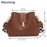 Weiyinxing Luxury Shoulder Bag Women Handbag Designer Brand Bucket Bags Leather Women Crossbody Bag Famous Brand Bags Shopper Purses