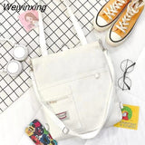 Weiyinxing Women Canvas Handbags Shoulder Bag Ladies Shopping Bags Cartoon Fabric Grocery Crossbody Messenger Tote Books Bags for Girls