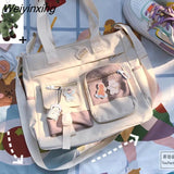 Weiyinxing Canvas Women Handbags Shoulder Bags Nylon Ladies Tote Messenger Bag Oxford Handbag Cross body Bags for Girls Satchels