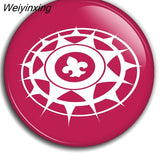 Weiyinxing accessories badge 45mm broches de decoración insignias de Metal para ropa decoración de mochila