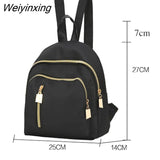 Weiyinxing For Women Girl Men 2023 Designer Simple Pink Korean Fashion Cheap Back To School Black Small Canvas Stitch Schoolbag