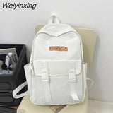 Weiyinxing Fashion Multi-pocket Nylon Women Backpack Female Waterproof Travel Bag Kawaii Girl Insert Buckle Schoolbag Lady Cute Bookbag