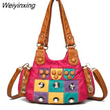 Weiyinxing New Designer Rivet Soft PU Leather Women Handbag Women Bags Luxury Female Shoulder Tote bag High Quality Lady Messenger Bag