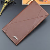 Weiyinxing Men Wallets Male PU Leather Purses Bifold Slim Card Holders High Quality Long Purse Portable Multi-card Position Money Bag