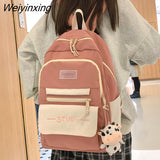 Weiyinxing Travel Waterproof Book Bags Trendy Red Women Student Kawaii Laptop School Bag Female Fashion Lady College Backpack Cute New