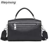Weiyinxing cowhide fabric Leather Handbags Large Women Bag High Quality Casual Female Shoulder Bags Trunk Tote Ladies Messenger Bags