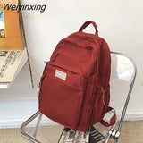 Weiyinxing Large Capacity Teenagers Students Backpack Junior And High School Sashion Boys Girls Schoolbag Waterproof Travelling Bag 0409