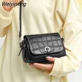 Weiyinxing cowhide Women's Mini Crocodile Pattern Crossbody Bags Fashion Designer Shoulder Handbags and Purses Leather Messenger Sac