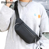 Weiyinxing Men's Fanny Pack Teenager Outdoor Sports Running Cycling Waist Bag Packs Male Fashion Shoulder Belt Bag Travel Phone Pouch Bags