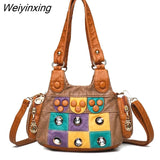 Weiyinxing New Designer Rivet Soft PU Leather Women Handbag Women Bags Luxury Female Shoulder Tote bag High Quality Lady Messenger Bag