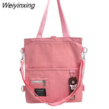 Weiyinxing color Bag for Women 2023 New Shopper Bag Designer Handbag Retro Girls Student Bookbag Female Canvas Shoulder Tote Bag