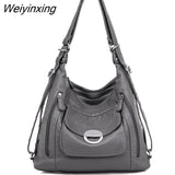 Weiyinxing Luxury large capacity Soft Leather handbags Fashion Women's bags Trend ladies shoulder messenger bag High Quality Totes Bags