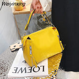 Weiyinxing Genuine Leather Women Handbags Cowhide Women Shoulder bag Fashion Luxury Ladies Messenger Bags High Quality Female Tote bag
