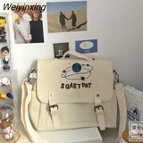 Weiyinxing Messenger Bag Retro Postman Bag Student Canvas Bag Single Shoulder Backpack Large Shoulder Crossbody Bags For Women