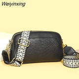Weiyinxing Women Genuine Leather Shoulder Crossbody Bags High Quality Solid Cow Leather Ladies Handbags Designer Female Messenger Tote Sac