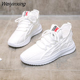 Weiyinxing Women's Breathable Mesh Flat Shoes Light Soft Shoes Women Tennis Shoes Female Casual Walking Sneakers Zapatos De Mujer