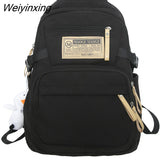 Weiyinxing Boy Teenager School Bag Men Women White High Capacity College Backpack Lady Laptop Fashion Female Travel Girl Nylon BookBag