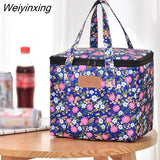 Weiyinxing Beach Cooler Bag for Meal Picnic Lunch Bag for Women Cartoon Flamingo Thermal Fridge Bag Food Box Travel