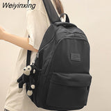 Weiyinxing Quality College Waterproof Nylon Womens Backpack Teenage Girl School Bag Korean Style College Student Bag Laptop Backpack