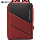 Weiyinxing Bag Men Laptop Rucksack Travel Backpack Women Large Capacity Business USB Charge College Student School Shoulder Bags