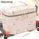 Weiyinxing Women Cosmetics Makeup Bag Large Capacity Toilet Travel Bag Organizer Boxes Zipper Bag Beauty Makeup Pouch Waterproof