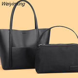 Weiyinxing Women's Genuine Leather Handbag Vintage Cow Leather Shoulder Crossbody Bags For Women Large Capacity Simple Ladies Messenger Bag
