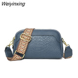 Weiyinxing Women Genuine Leather Shoulder Crossbody Bags High Quality Solid Cow Leather Ladies Handbags Designer Female Messenger Tote Sac