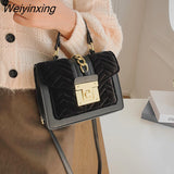 Weiyinxing For Women 2023 Designer Luxury Winter Velvet Top Brand Flap Hand Bag High Quality Women Crossbody Shoulder Bag Satchel