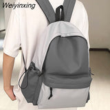 Weiyinxing Lady Men Laptop Travel Student Backpack Trendy Girl Boy Nylon School Bag Male Women College Backpack Fashion Female Book Bag