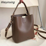 Weiyinxing Ladies Handbags Designer Crossbody Bags For Women Small Bucket Shoulder Bag Pu Leather Travel Messenger Bags