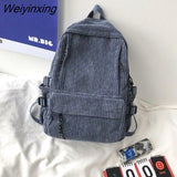 Weiyinxing Cute Women Corduroy Backpack Schoolbag For Teenage Girls Boys Book Laptop Rucksack Mochila Female Travel Schoolbag