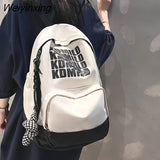 Weiyinxing Letter Printing Women Backpack Multifunction Waterproof Travel Bagkpack Student School Bag Teenage Girls Laptop Backpack