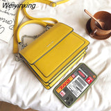 Weiyinxing Small Square HandBag 2023 New Chains Bag Casual All-match Female Shoulder Bag Trendy Bag Women Cross body Bag Girl Black